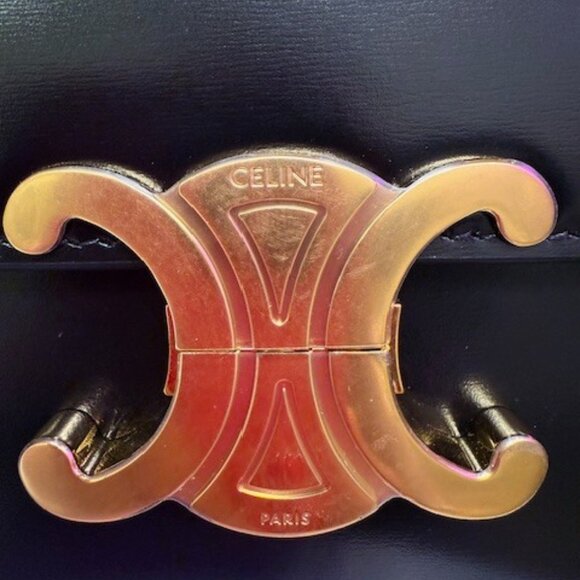 CELINE pre-loved teen triomphe bag in black - Picture 9 of 12